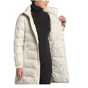 The North Face Women's Long Winter Coat, Vintage White, Size Medium